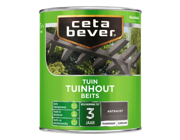 CetaBever Tuinhout Beits 034 Antraciet Transparant CetaBever Tuinhout Beits 034 Antraciet Transparant