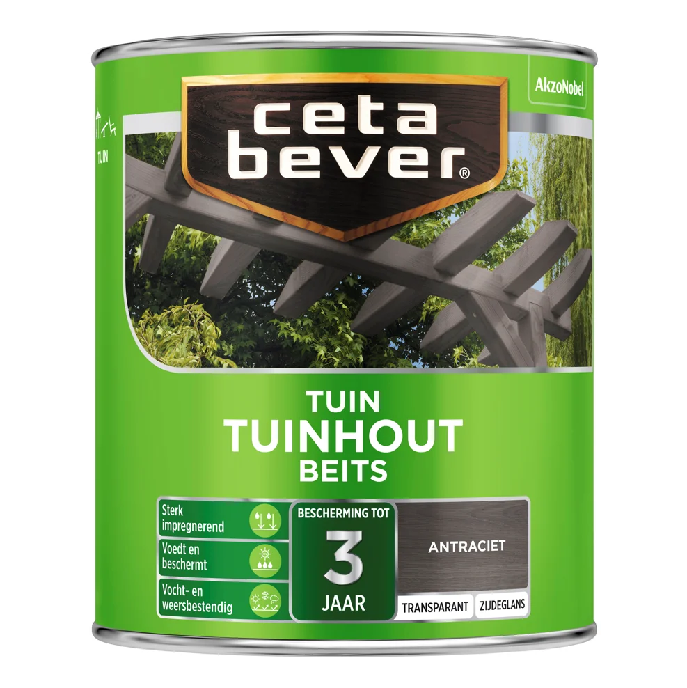 Tuinhout Beits 034 Antraciet Transparant | 750 ML