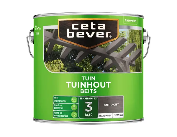 CetaBever Tuinhout Beits 034 Antraciet Transparant CetaBever Tuinhout Beits 034 Antraciet Transparant