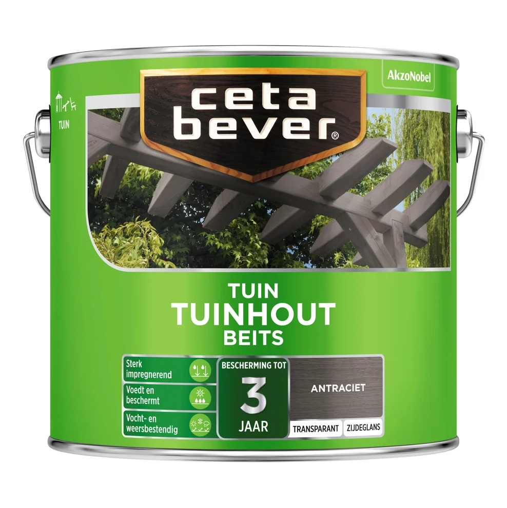 Tuinhout Beits 034 Antraciet Transparant | 2,5 LTR
