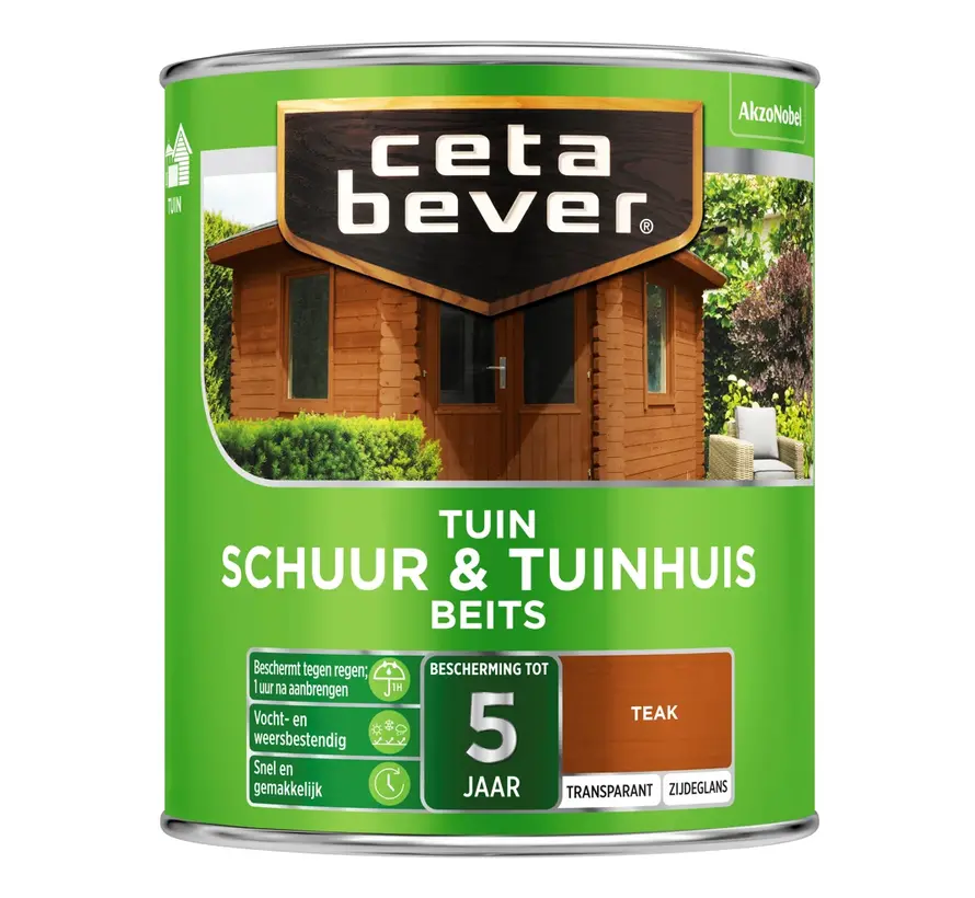 CetaBever Schuur & Tuinhuis Beits 085 Teak Transparant - 750 ML