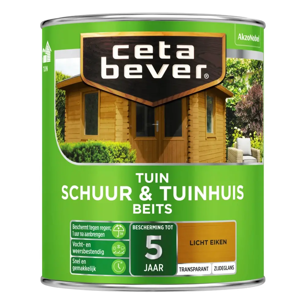 CetaBever Schuur & Tuinhuis Beits 006 Licht Eiken Transparant CetaBever Schuur & Tuinhuis Beits 006 Licht Eiken Transparant