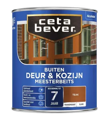 CetaBever Meesterbeits Deur & Kozijn Glans 085 Teak Transparant
