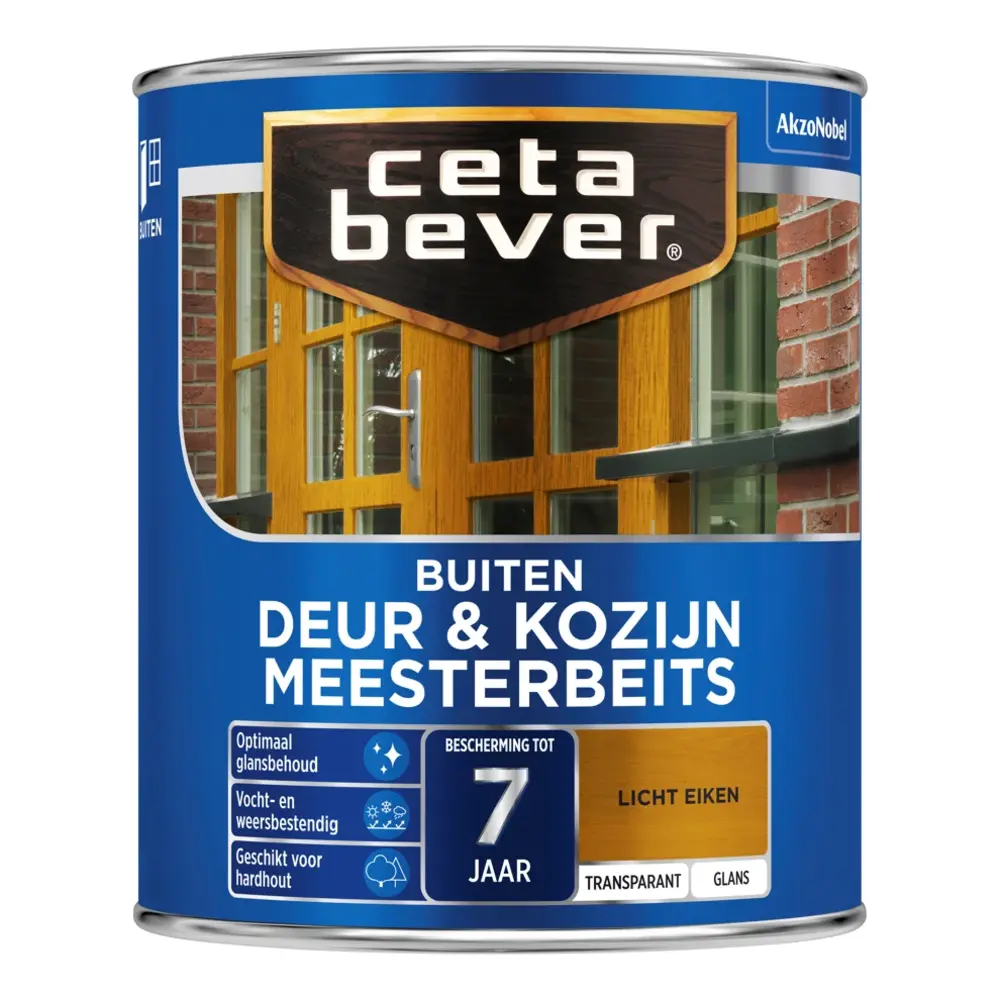CetaBever Meesterbeits Deur & Kozijn Glans 006 Licht Eiken Transparant