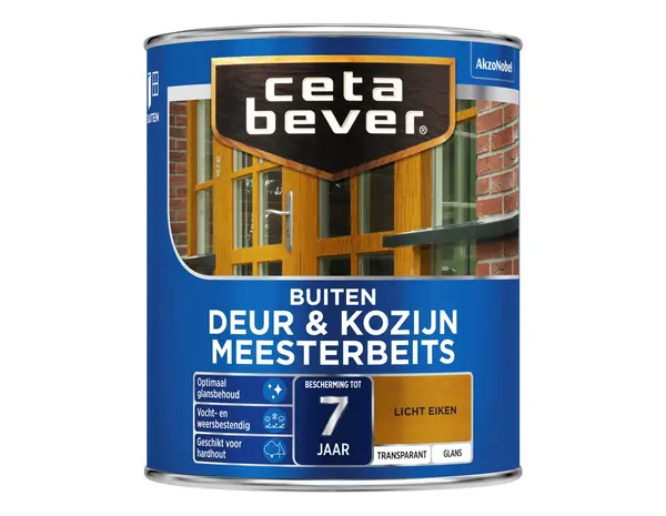 CetaBever Meesterbeits Deur & Kozijn Glans 006 Licht Eiken Transparant