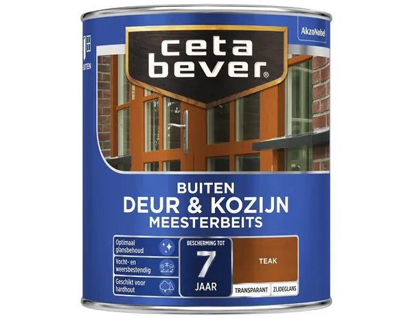CetaBever Meesterbeits Deur & Kozijn 085 Zijdeglans Teak Transparant CetaBever Meesterbeits Deur & Kozijn 085 Zijdeglans Teak Transparant