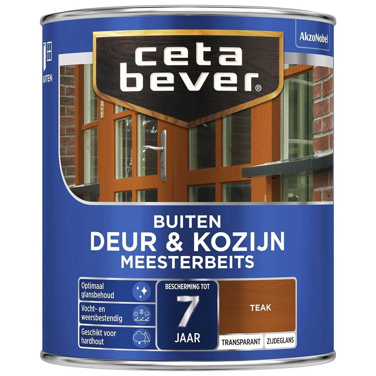 Meesterbeits Deur & Kozijn 085 Zijdeglans Teak Transparant | 2,5 LTR