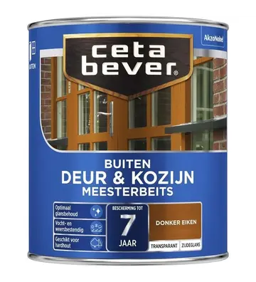 CetaBever Meesterbeits Deur & Kozijn 009 Zijdeglans Donker Eiken Transparant