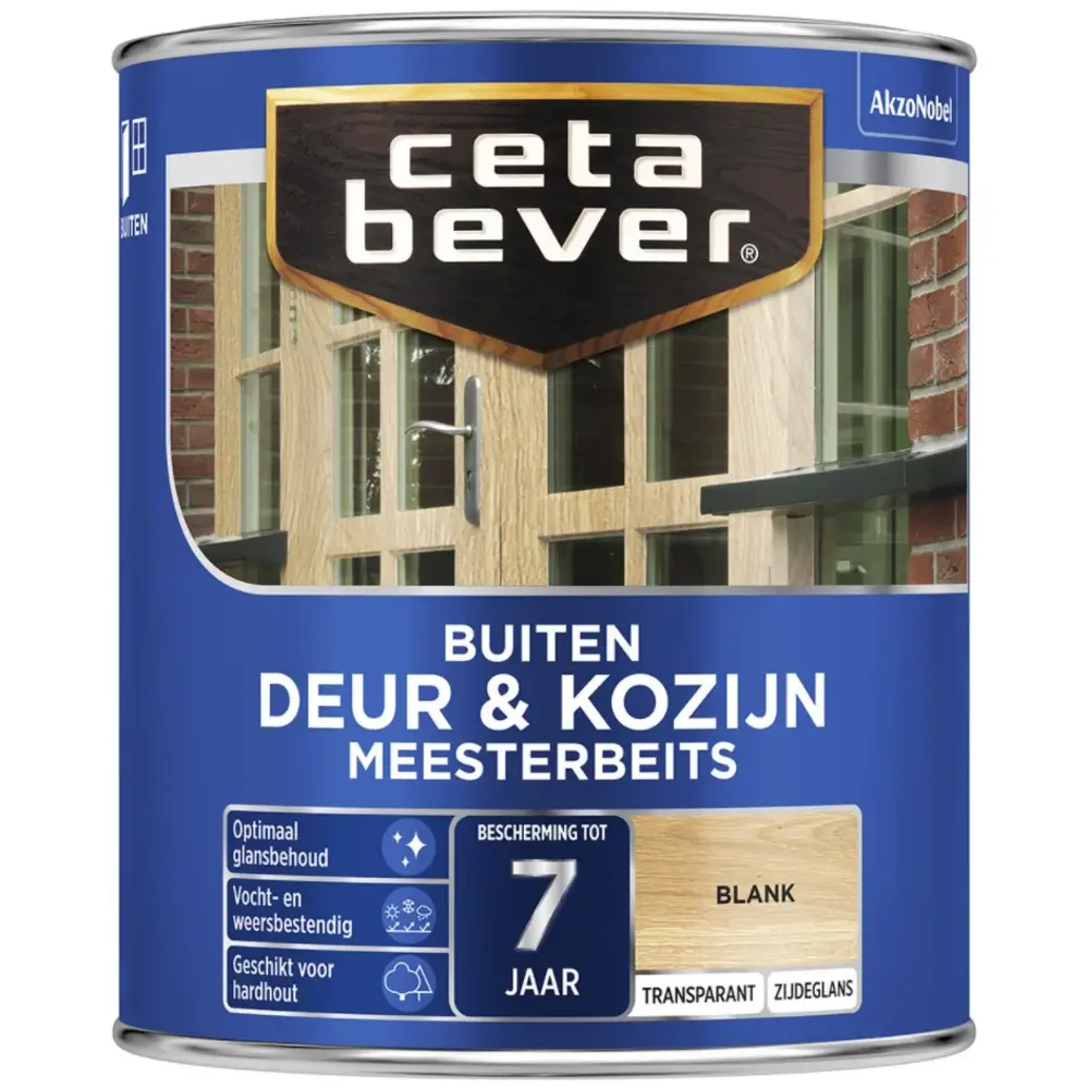 CetaBever Meesterbeits Deur & Kozijn 003 Zijdeglans Blank Transparant CetaBever Meesterbeits Deur & Kozijn 003 Zijdeglans Blank Transparant