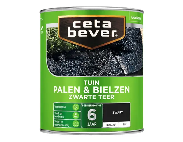CetaBever Palen & Bielzen Zwarte Teer CetaBever Palen & Bielzen Zwarte Teer