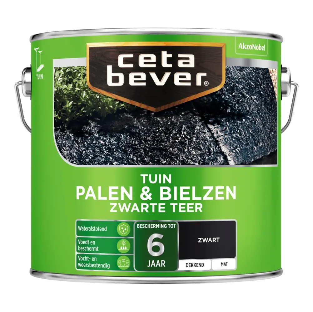 CetaBever Palen & Bielzen Zwarte Teer CetaBever Palen & Bielzen Zwarte Teer
