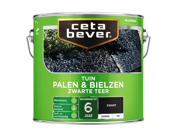CetaBever Palen & Bielzen Zwarte Teer CetaBever Palen & Bielzen Zwarte Teer