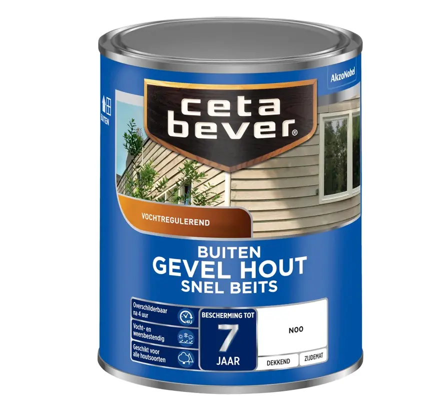 CetaBever Gevel Hout Snel Beits - 1 LTR 