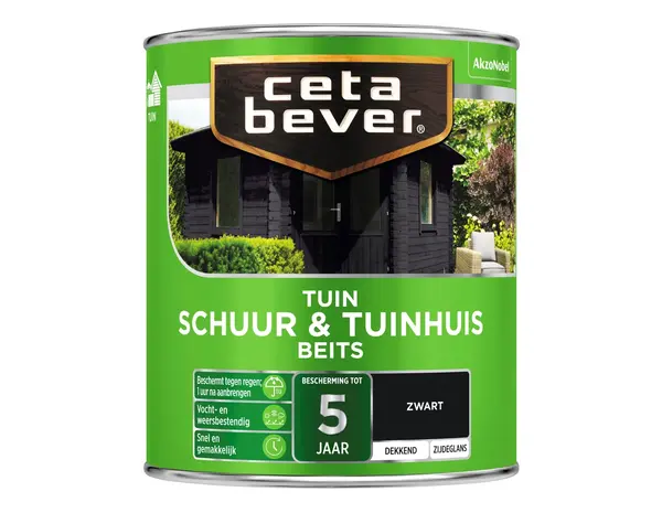 CetaBever Schuur & Tuinhuis Beits Zwart Dekkend CetaBever Schuur & Tuinhuis Beits Zwart Dekkend