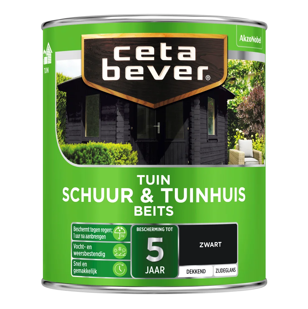 Schuur & Tuinhuis Beits Zwart Dekkend | 750 ML