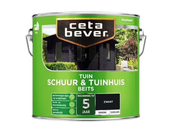 CetaBever Schuur & Tuinhuis Beits Zwart Dekkend CetaBever Schuur & Tuinhuis Beits Zwart Dekkend