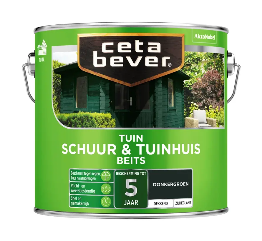 CetaBever Schuur & Tuinhuis Beits 605 Donkergroen Dekkend - 750 ML