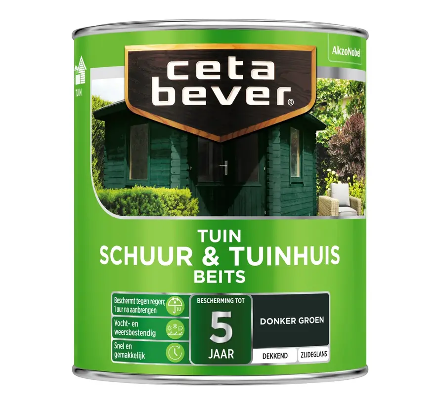 CetaBever Schuur & Tuinhuis Beits 605 Donkergroen Dekkend - 750 ML