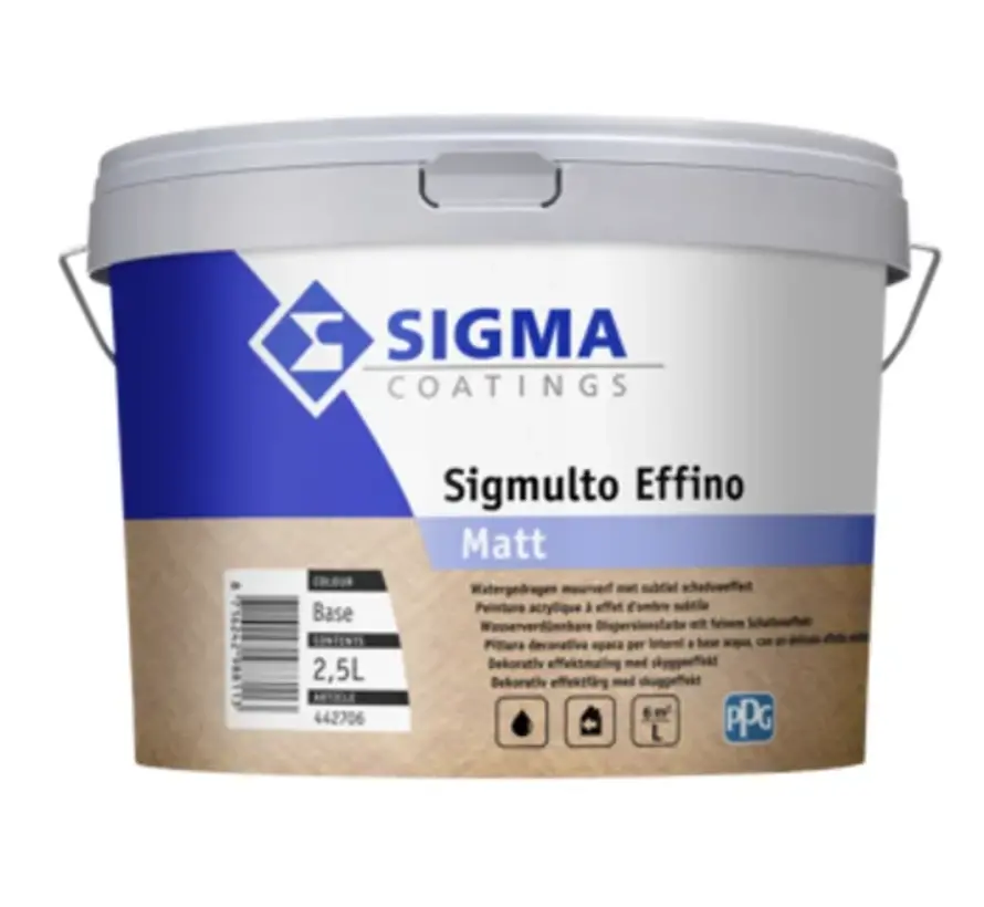 Sigma Sigmulto Effino Matt | Decoratieve Wandafwerking - 2,5 LTR 