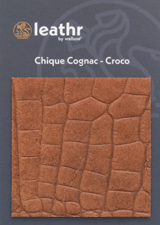 Leathr Chique Cognac Croco Proefstaal | 1 ST