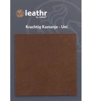 Walluxe Leathr Krachtig Kastanje Uni Proefstaal