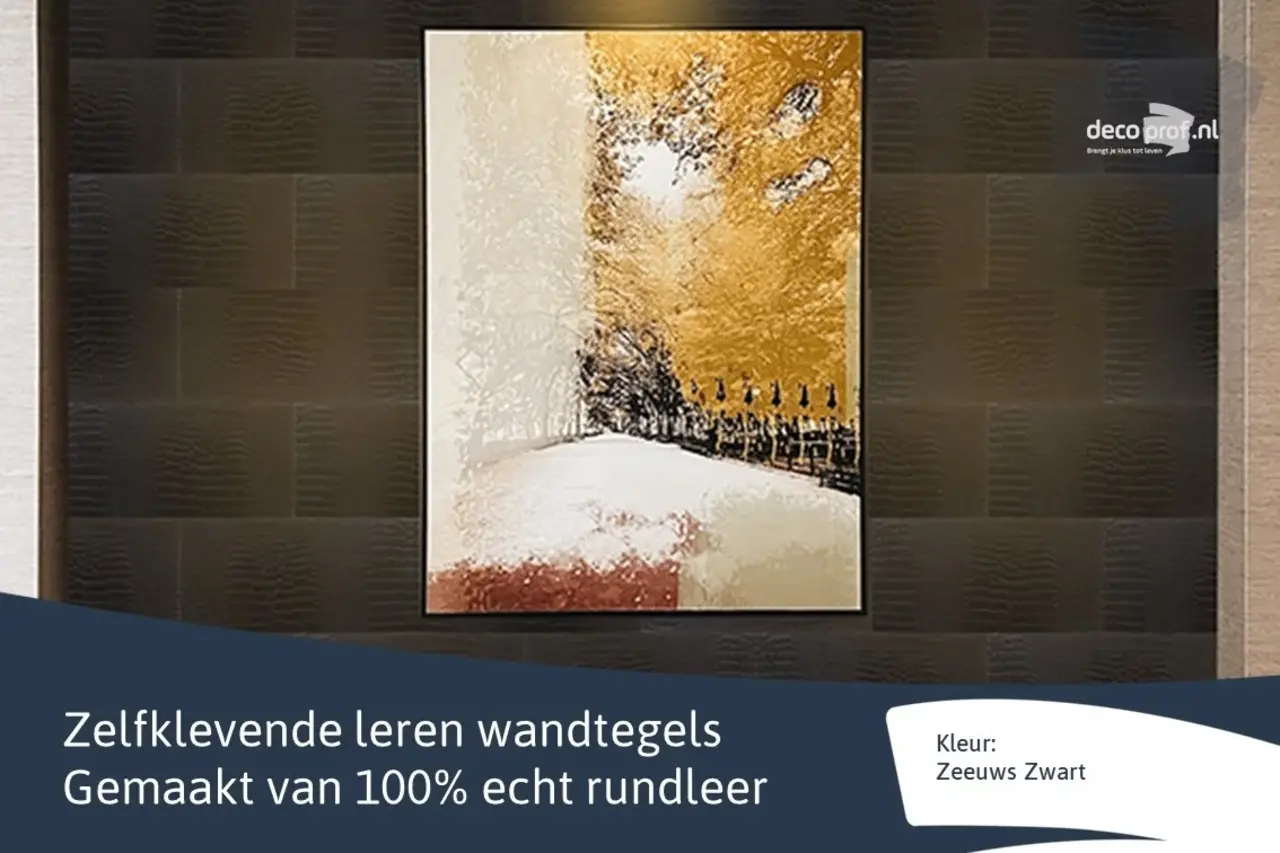 Walluxe Leathr Zeeuws Zwart Croco Zelfklevend