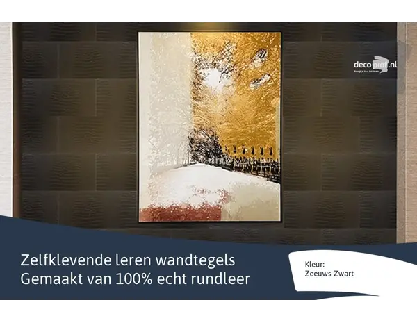 Walluxe Leathr Zeeuws Zwart Croco Zelfklevend