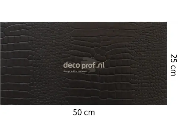 Walluxe Leathr Zeeuws Zwart Croco Zelfklevend