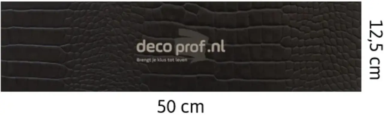 Walluxe Leathr Zeeuws Zwart Croco Zelfklevend
