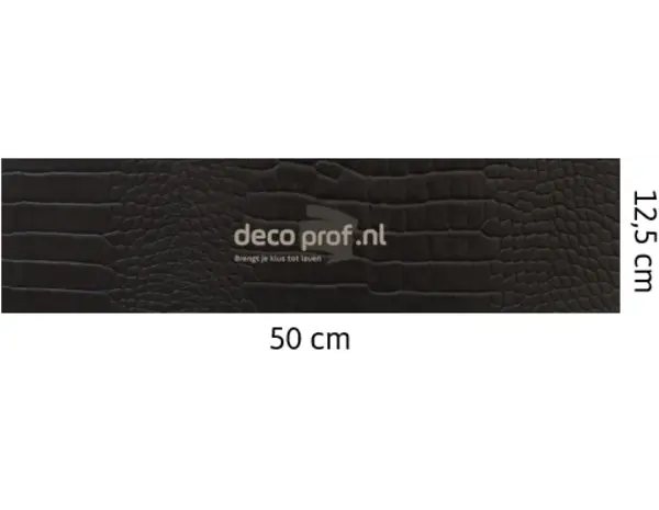 Walluxe Leathr Zeeuws Zwart Croco Zelfklevend