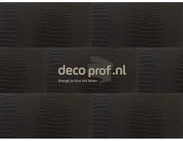 Walluxe Leathr Zeeuws Zwart Croco Zelfklevend