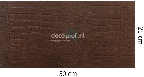 Leathr Krachtig Kastanje Croco Zelfklevend | 1 m² | 25 x 50 cm