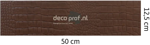 Leathr Krachtig Kastanje Croco Zelfklevend | 1 m² | 12,5 x 50 cm