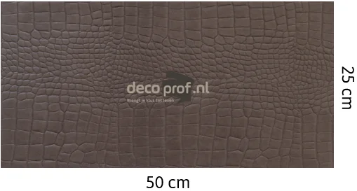 Leathr Gracieus Grijs Croco Zelfklevend | 1 m² | 25 x 50 cm