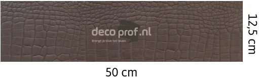 Leathr Gracieus Grijs Croco Zelfklevend | 1 m² | 12,5 x 50 cm