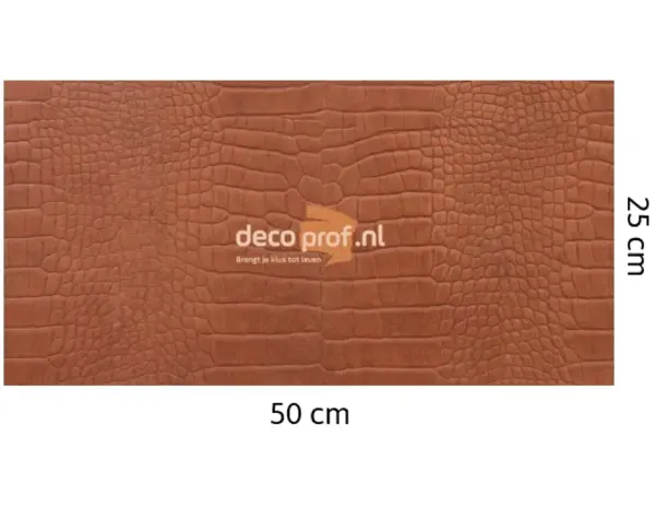 Walluxe Leathr Chicque Cognac Croco Zelfklevend Walluxe Leathr Chicque Cognac Croco Zelfklevend