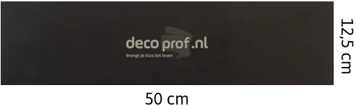 Leathr Zeeuws Zwart Uni Zelfklevend | 1 m² | 12,5 x 50 cm