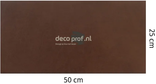 Leathr Krachtig Kastanje Uni Zelfklevend | 1 m² | 25 x 50 cm