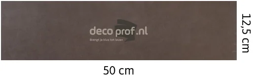 Leathr Gracieus Grijs Uni Zelfklevend | 1 m² | 12,5 x 50 cm