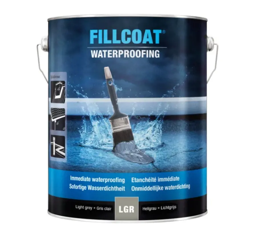 Rust-Oleum Fillcoat Fibres Vezel Donkergrijs - 1 LTR