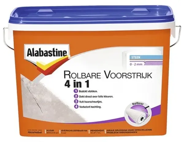 Alabastine Rolbare Voorstrijk 4 In 1 Alabastine Rolbare Voorstrijk 4 In 1