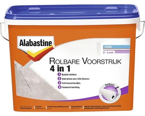 Alabastine rolbare voorstrijk alles in 1 wit 5 l