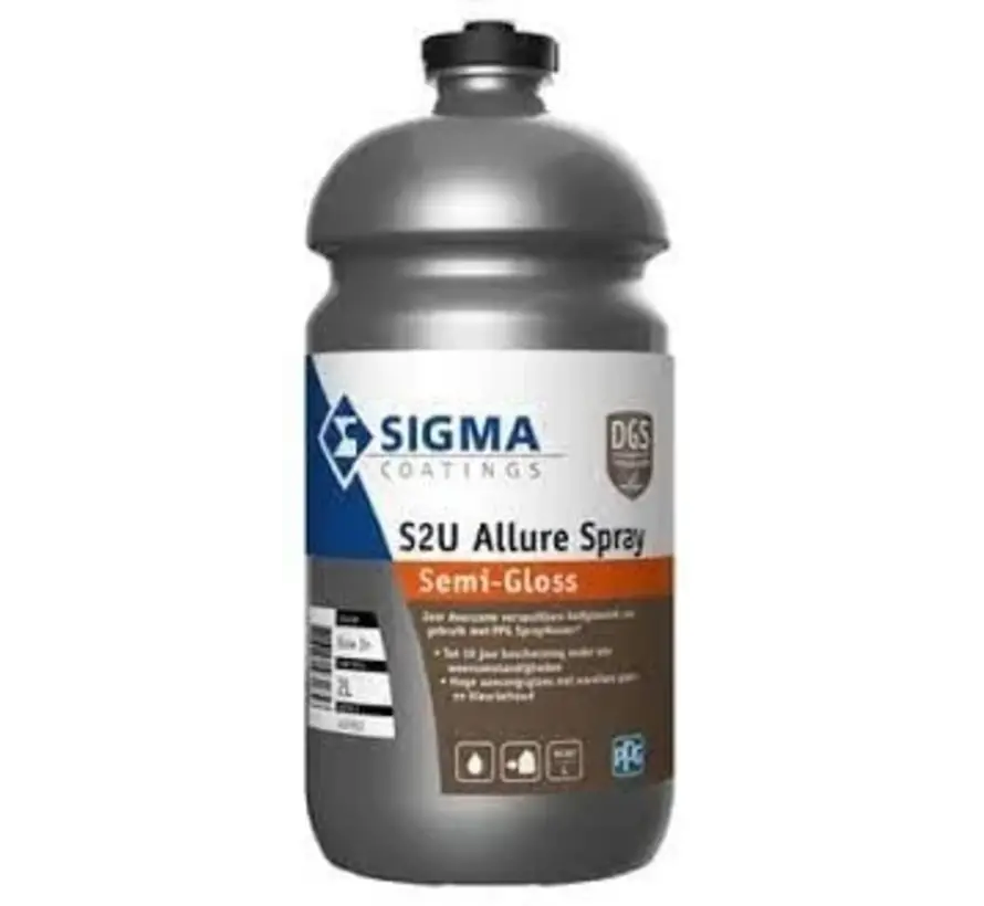 Sigma S2U Allure Spray Semi-Gloss | Verspuitbare Lakverf Buiten - 2 LTR 