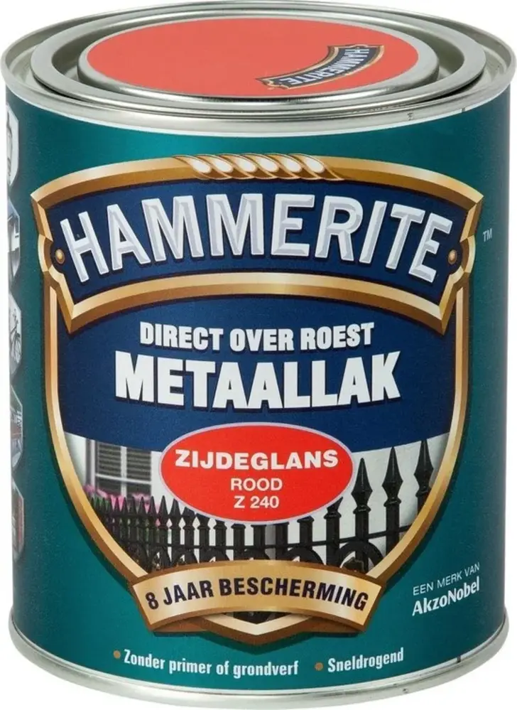 Hammerite Metaallak Zijdeglans Rood Z240 Hammerite Metaallak Zijdeglans Rood Z240