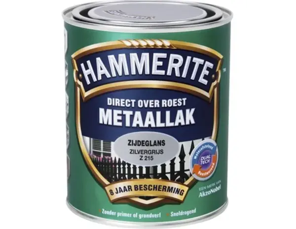 Hammerite Metaallak Zijdeglans Zilvergrijs Z215 Hammerite Metaallak Zijdeglans Zilvergrijs Z215