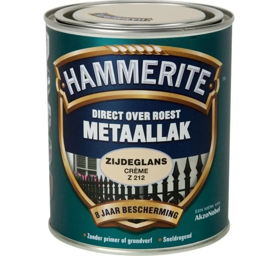 Hammerite Metaallak Zijdeglans Creme Z212 - 250 ML