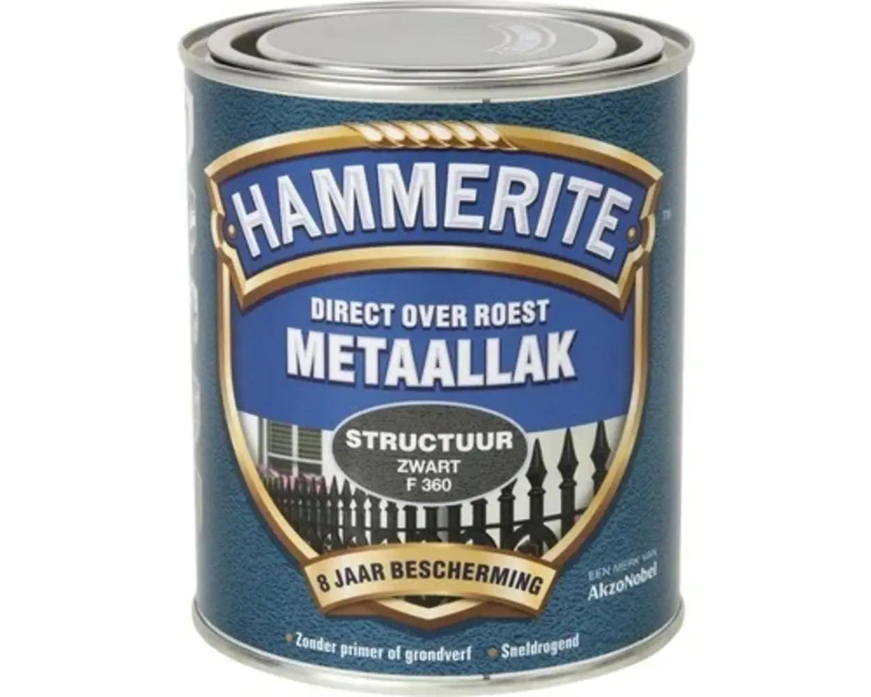 Hammerite Metaallak Structuur Zwart F360