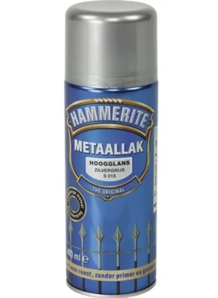 Hammerite Metaallak Hoogglans Zilver S015 Spuitbus Hammerite Metaallak Hoogglans Zilver S015 Spuitbus