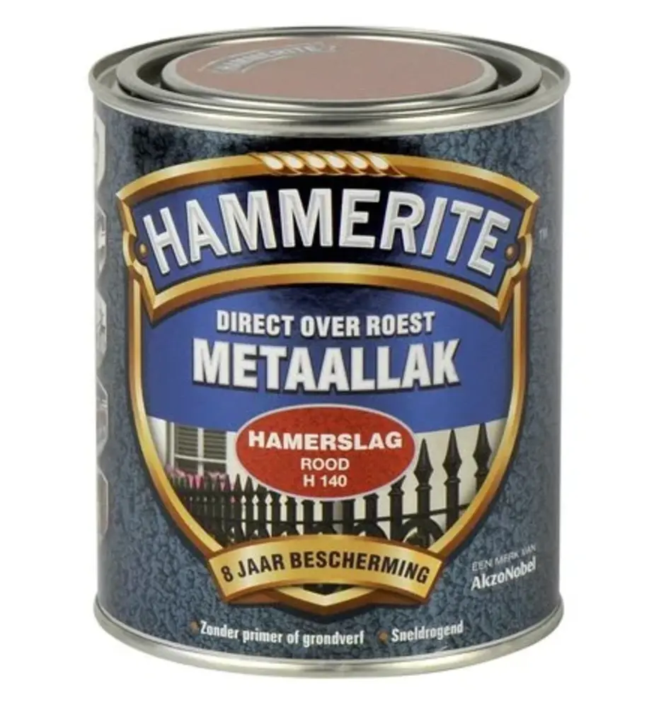 Hammerite Metaallak Hamerslag Rood H140