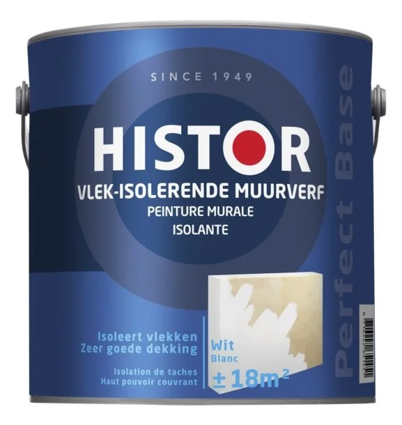 Perfect Base Vlek Isolerende Muurverf | 2,5 LTR | Wit